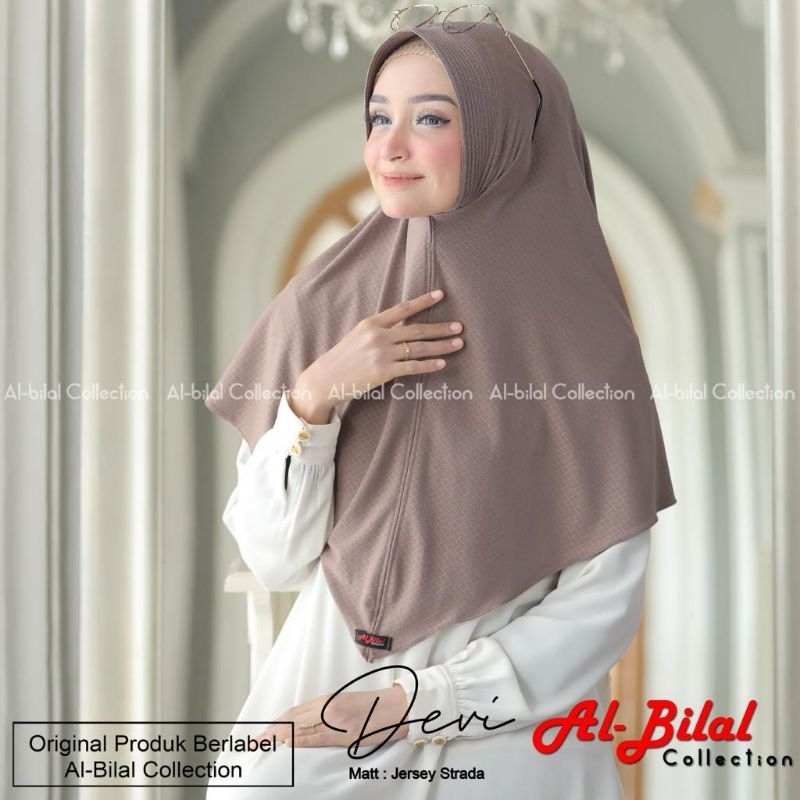 (Al Bilal Hijab) DEVI • jilbab instan jersey strada•hijab instan pet