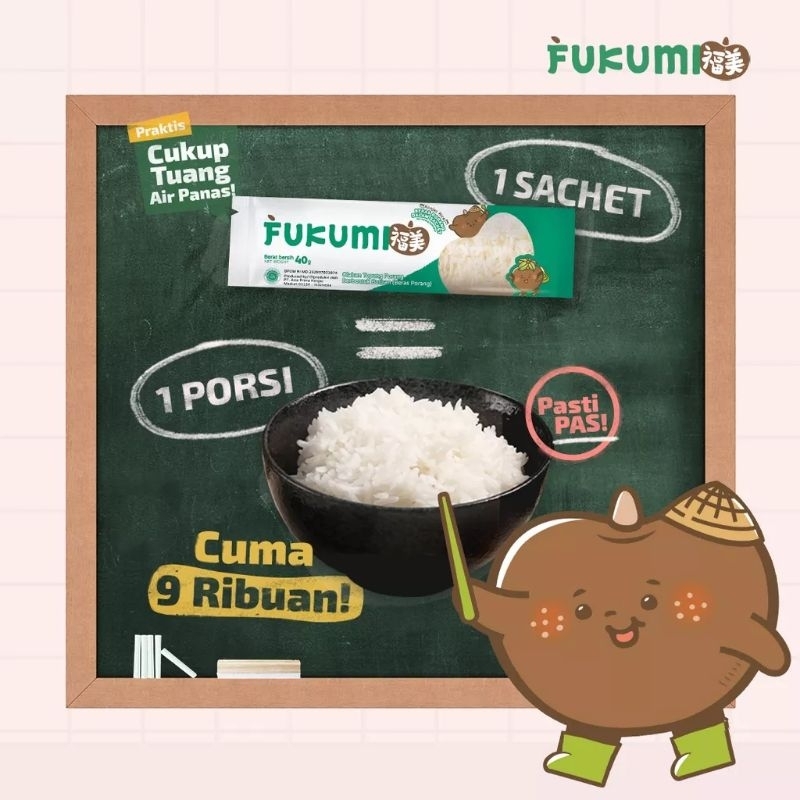 Fukumi Beras Porang Box Sachet - Shirataki / Konjac Rice