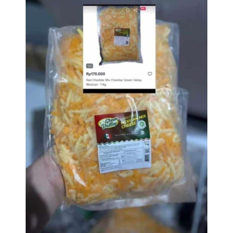

KEJU GREEN VALEY Repack mozarella mix cheddar