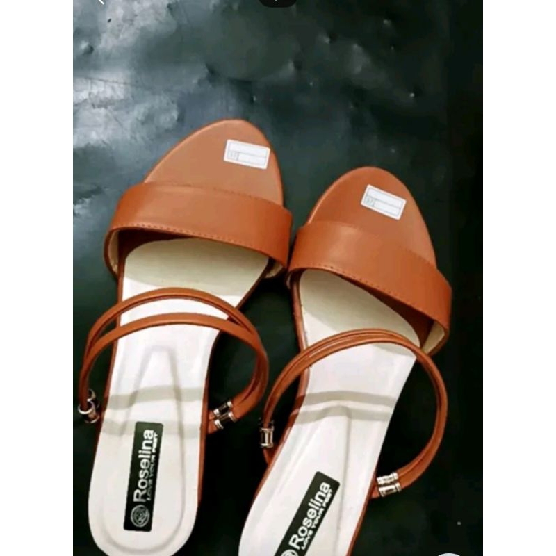 Sandal Hak Tahu Wanita 3cm Heels Hak Chucky Sepatu Bertali  Hels