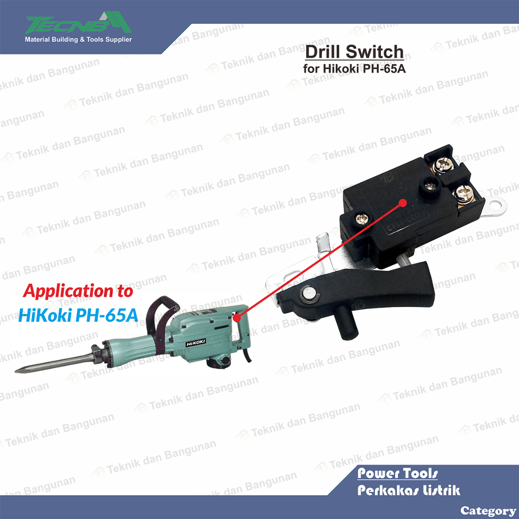 Switch Saklar Bor Bobok untuk Hikoki PH65A