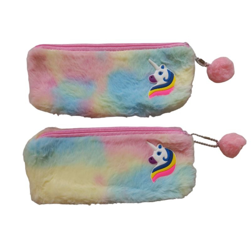 

Tempat pensil bulu unicorn kuda poni bulu halus lembut/ Kotak pensil unicorn, little pony full lapis dalam / pencil case bulu rainbow unicorn logo / pouch unicorn kuda poni bulu lembut