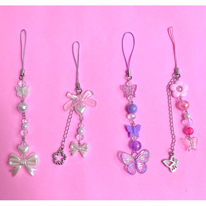 keychain beads / phone strap beads korea / gantungan hp manik manik