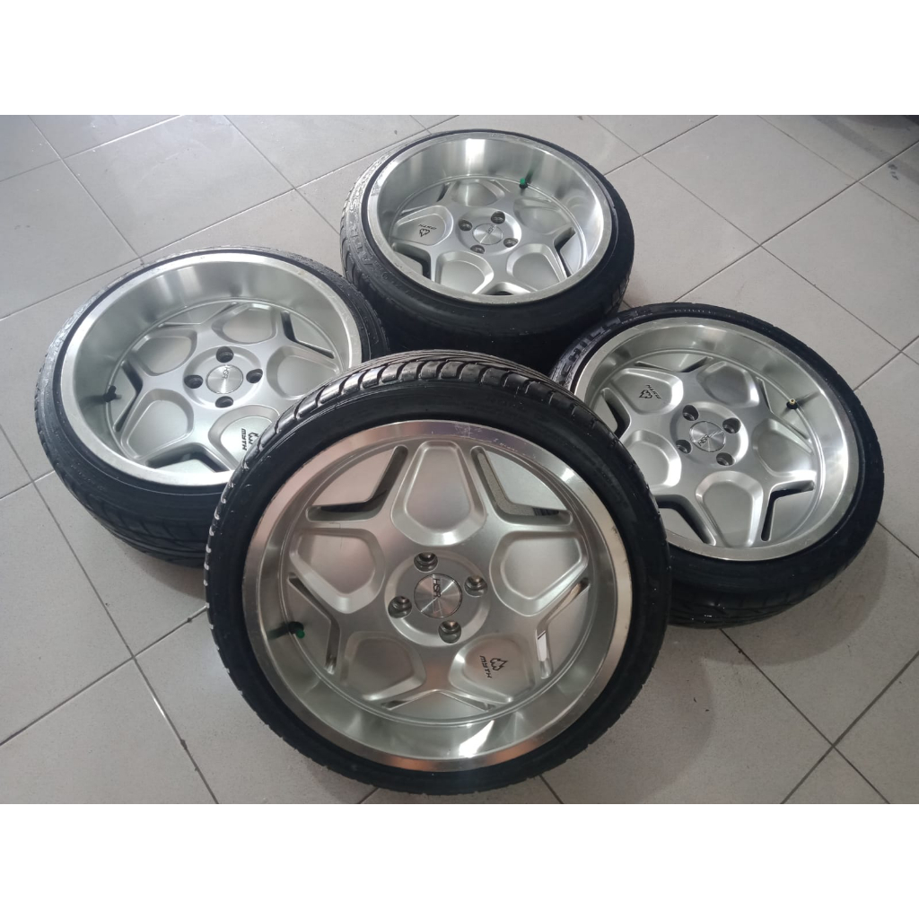 Velg Racing Mobil Celong Bekas Murah HSR MYTH04 Ring 17 Lebar 7,5 / 8,5 Inch Lubang Baut 4 x 100 Off