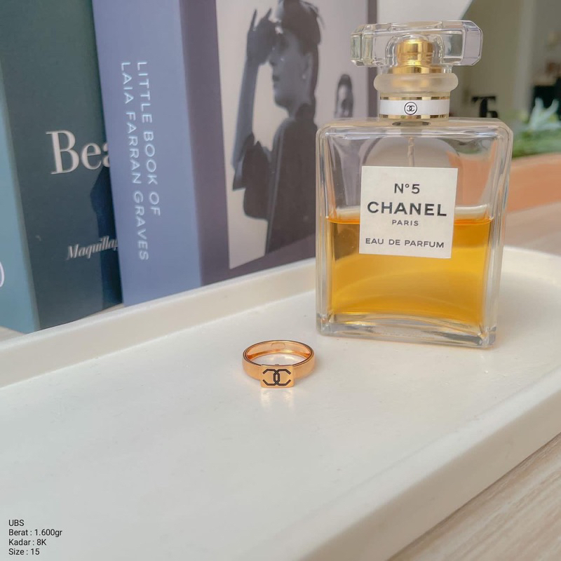 Perhiasan Cincin Emas Fashion Brand Chane* UBS 8k / 375