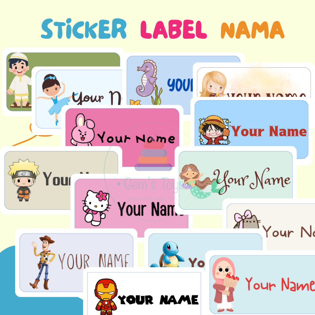 

Sticker Label Nama Waterproof