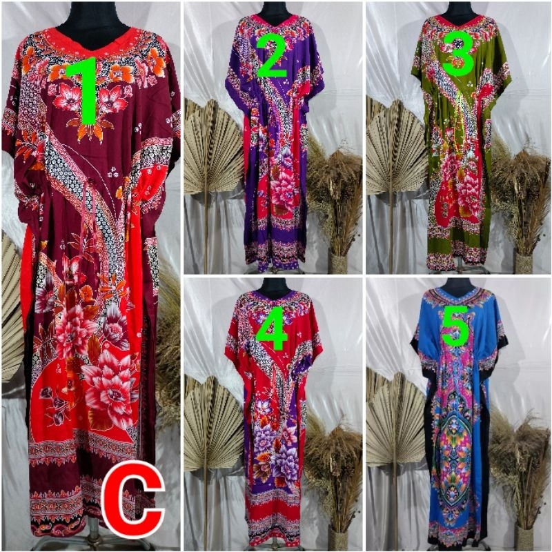 KENCANA UNGU ORI LONGDRESS KALONG SERUT LD 150 CM LABEL HIJAU