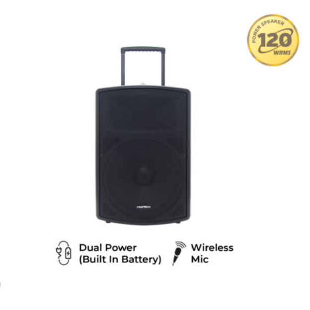Polytron Bluetooth Trolley Speaker Active Speaker Aktif 15 inch Karaoke PASPRO15F3