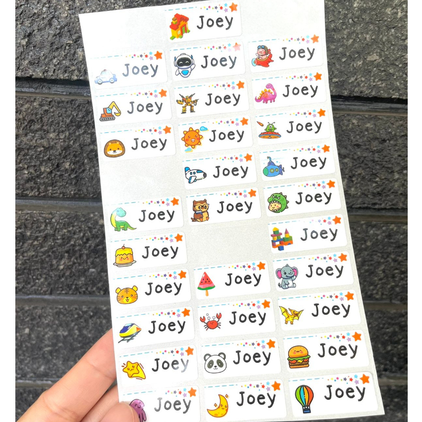 

LABEL STIKER NAMA WATERPROOF - MIX GIRLS BOYS