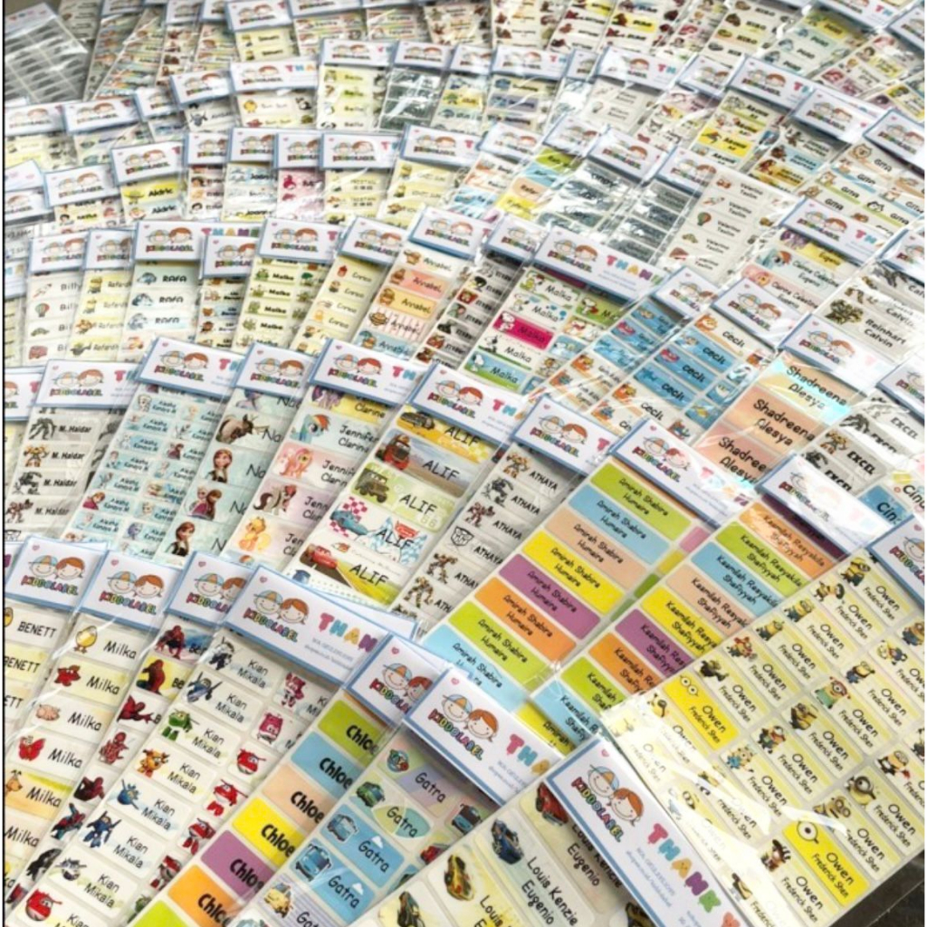 

HJK Stiker Label Nama Anak Waterproof Tahan Air - Size M