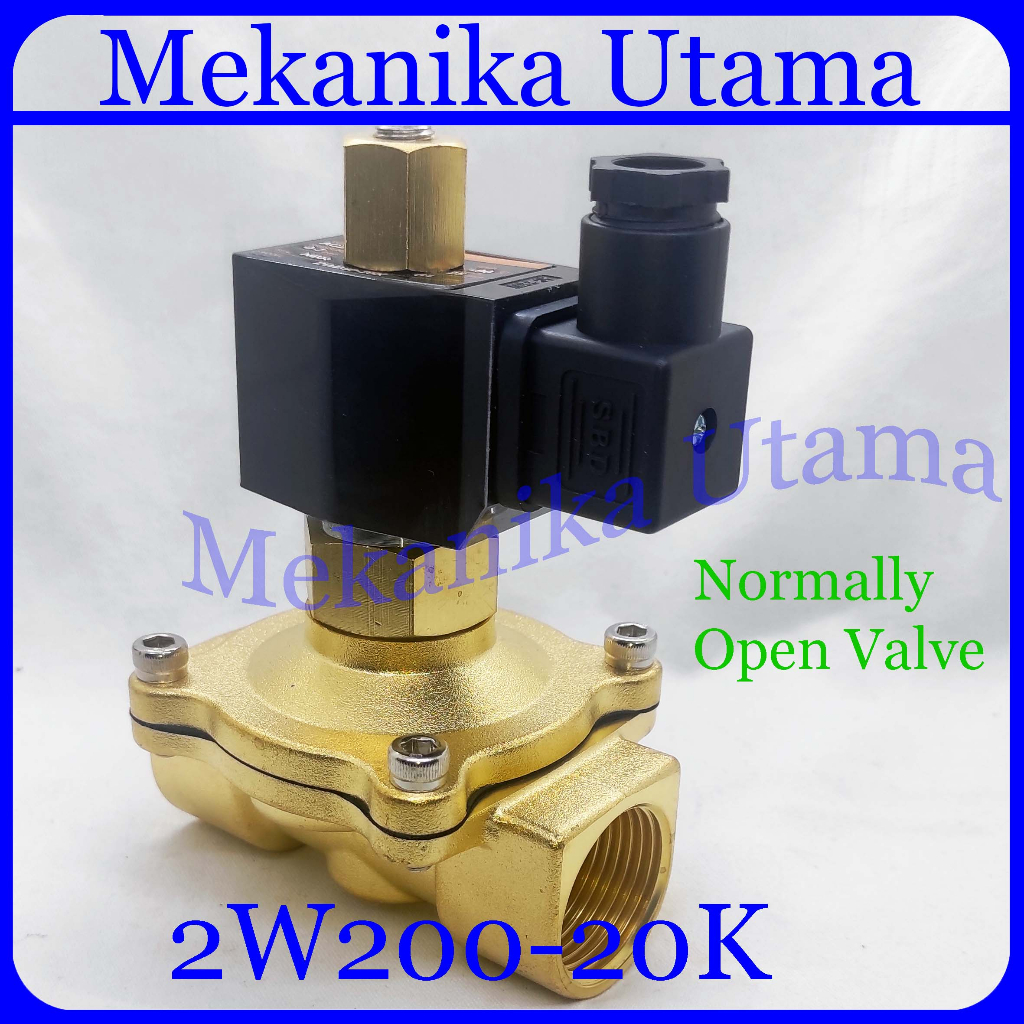 2W200-20K /UW-20K: Normally Open 3/4" Solenoid Valve Kuningan  (Normally Open Brass Solenoid Valve);