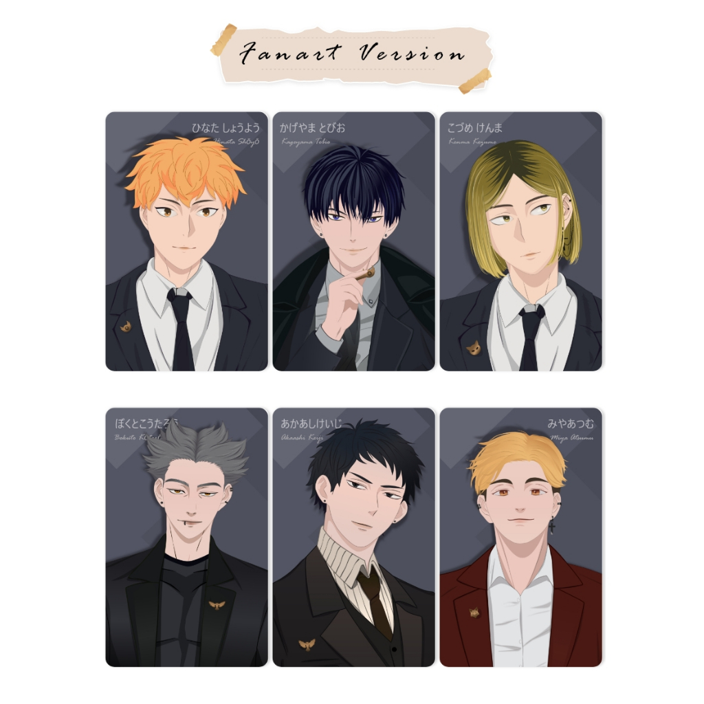 Photocard Anime Haikyuu -  FanArt  Hinata Shoyo Kageyama Oikawa Ushijima Kenma Kuro Bokuto Akaashi S