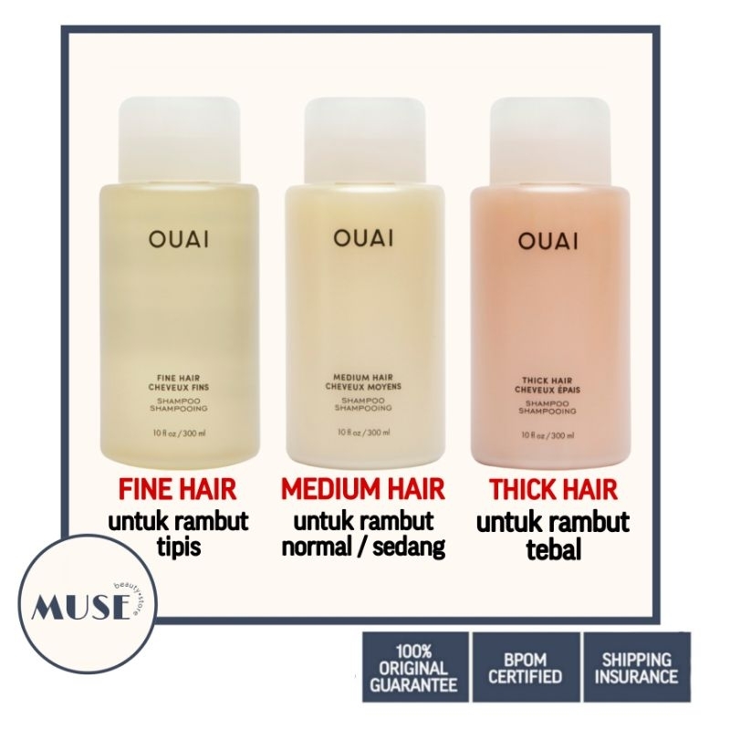 Ouai Hair Shampoo 300ml / Fine Hair Shampoo / Medium Hair Shampoo / Thick Hair Shampoo