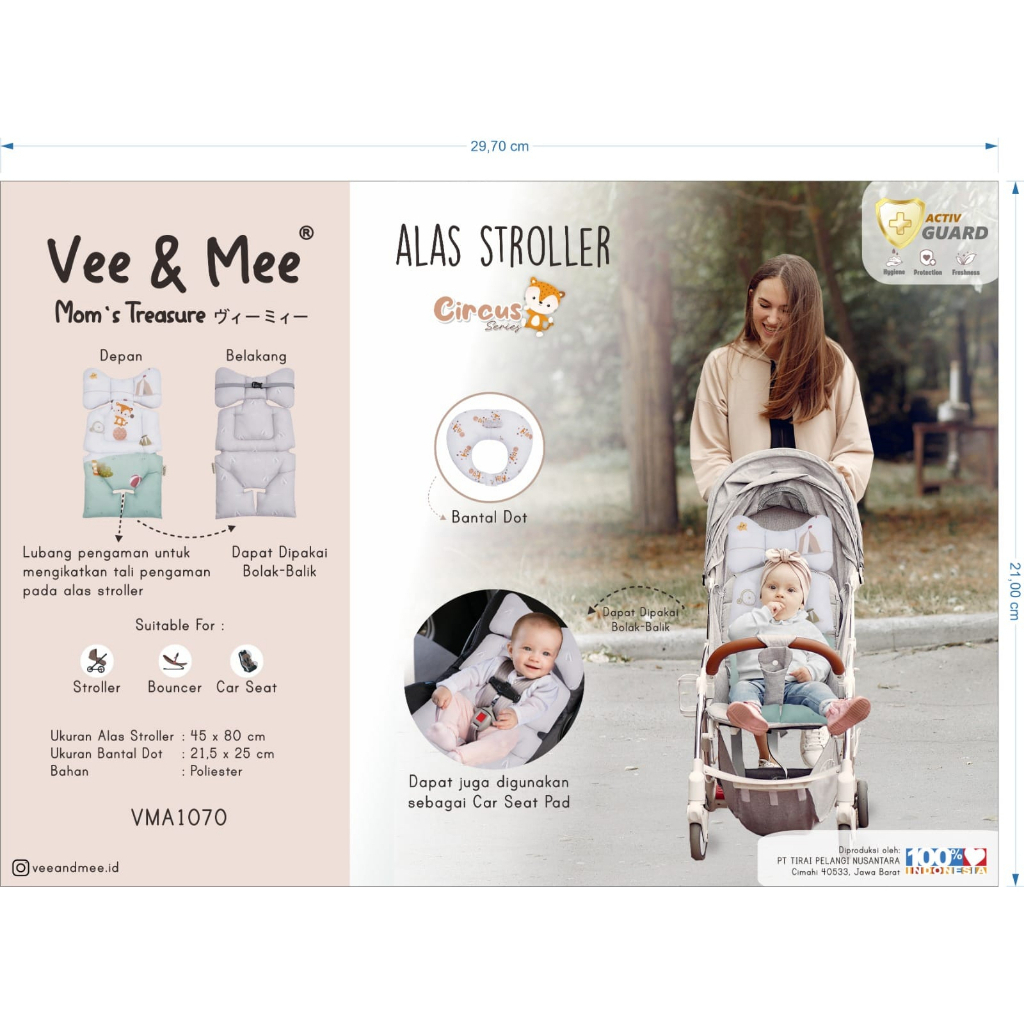 Vee And Mee Alas Stroller + Bantal Dot