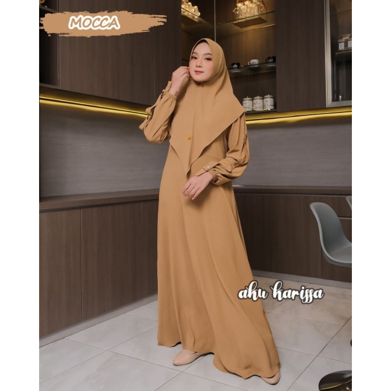 gamis riyanti devina qisty ori aku karissa set khimar terbaru original karisa dress seragaman pengajian komunitas