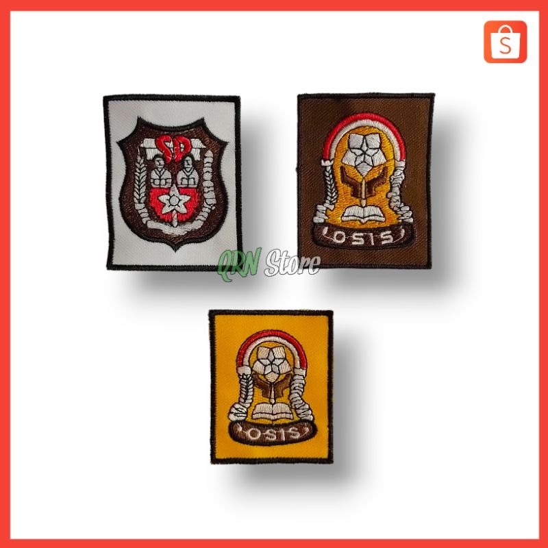 Bet Badge Sekolah SD SMP SMA Bet OSIS Bet Saku Seragam Sekolah - Full Bordir