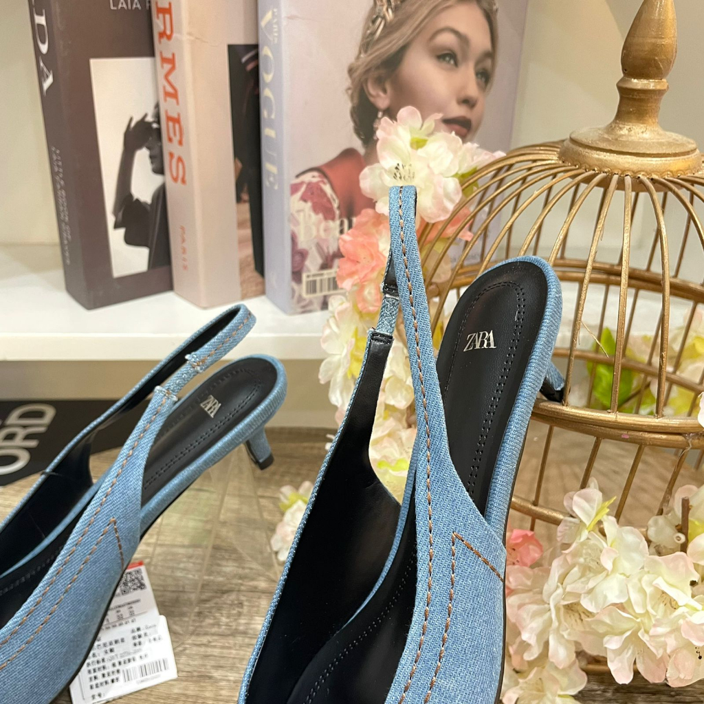 SEPATU WANITA ZS-4010 HEELS 4CM BLUE