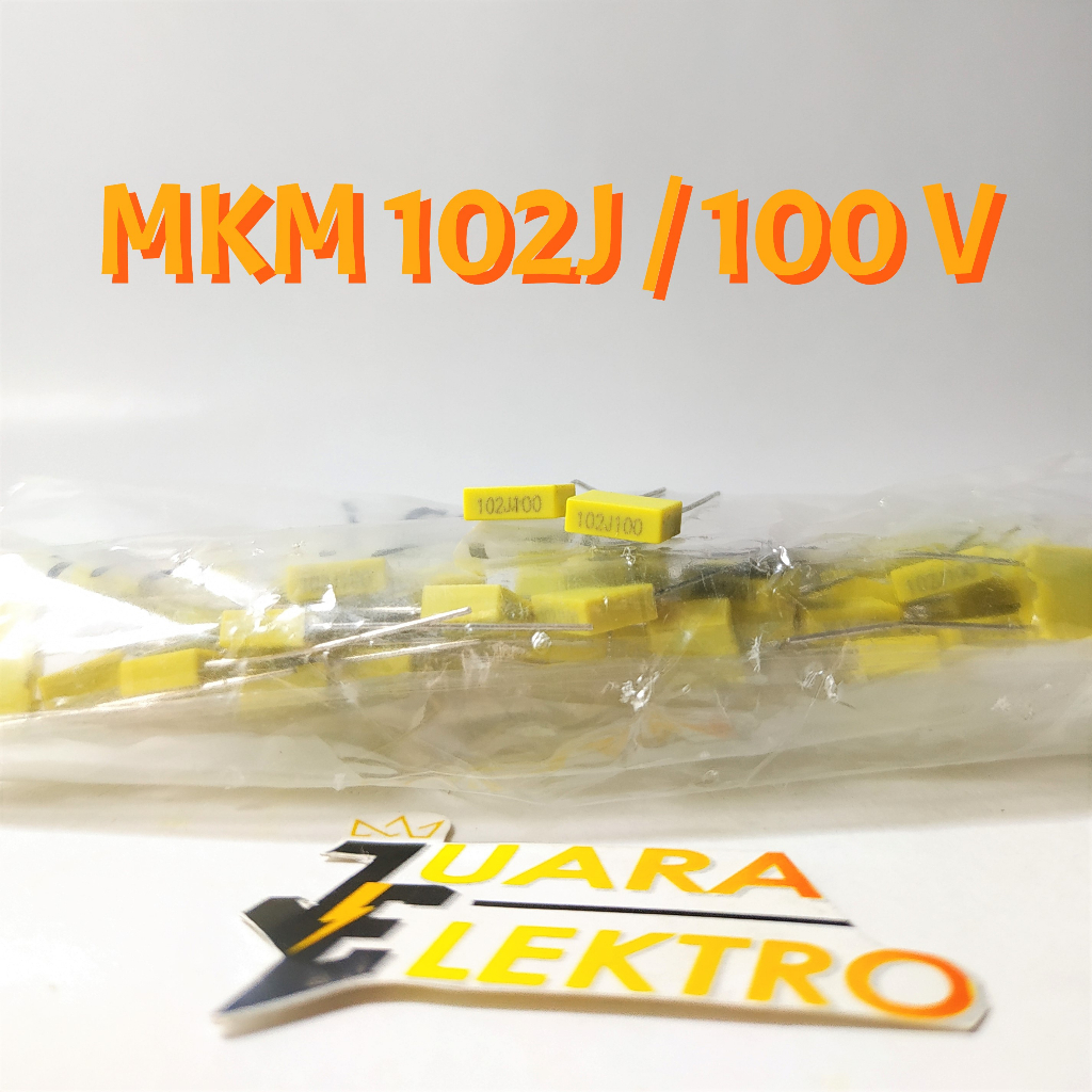 (10 PCS) Capasitor Milar MKM 102J / 100V | Kapasitor Milar MKM 102 J / 100 Volt