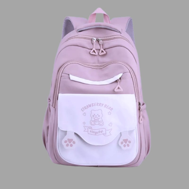 Tas Ransel Karakter Strawberry Bear Tas Terbaru Free Botol minum Free Jam Tangan Free Nano Spray Backpack Sekolah Terbaru