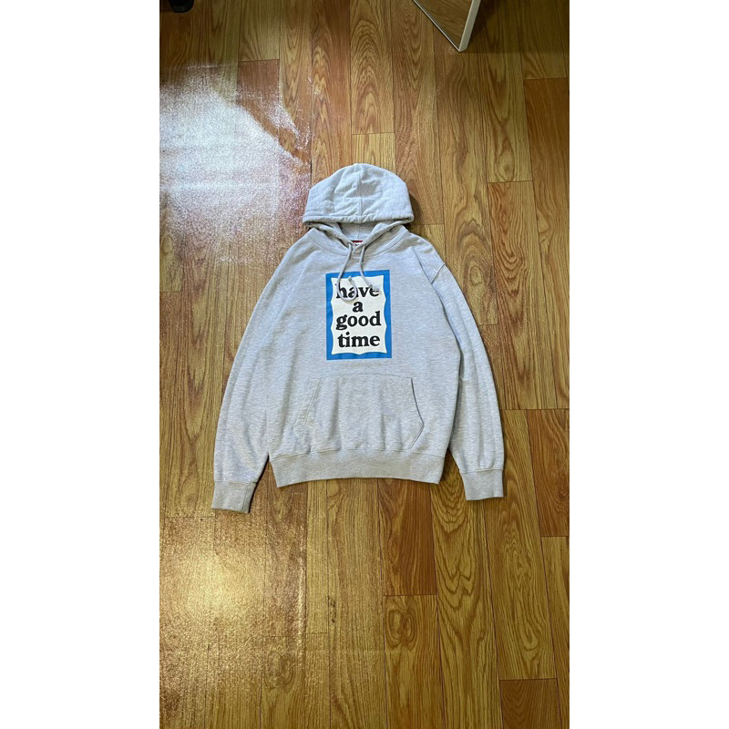 HOODIE HAVE A GOOD TIME GREY FRAME BLUE