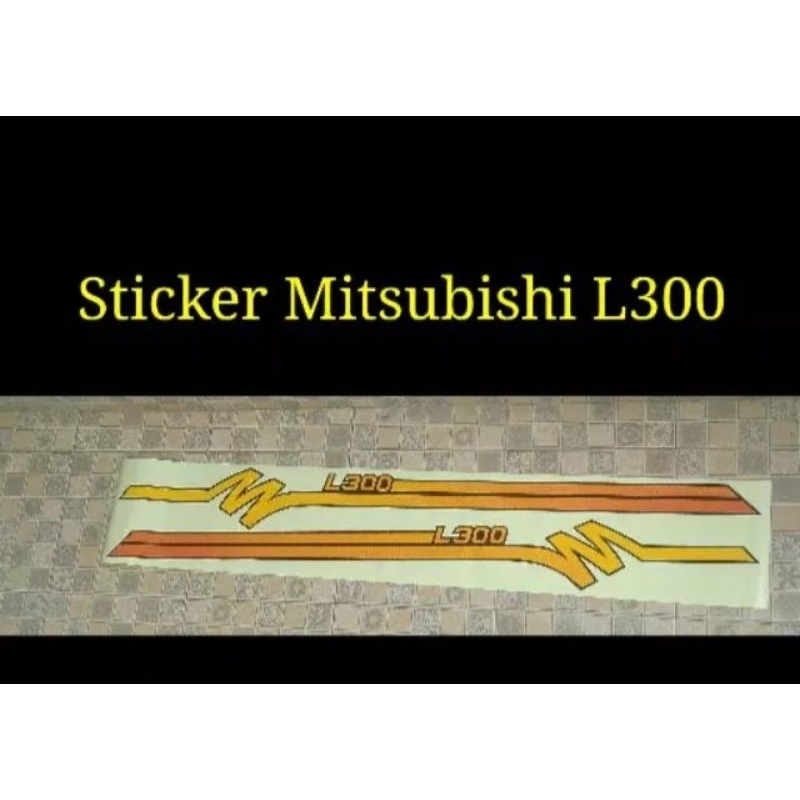stiker sticker mobil tulisan MITSUBISHI L300 L 300 Pick Up Bak