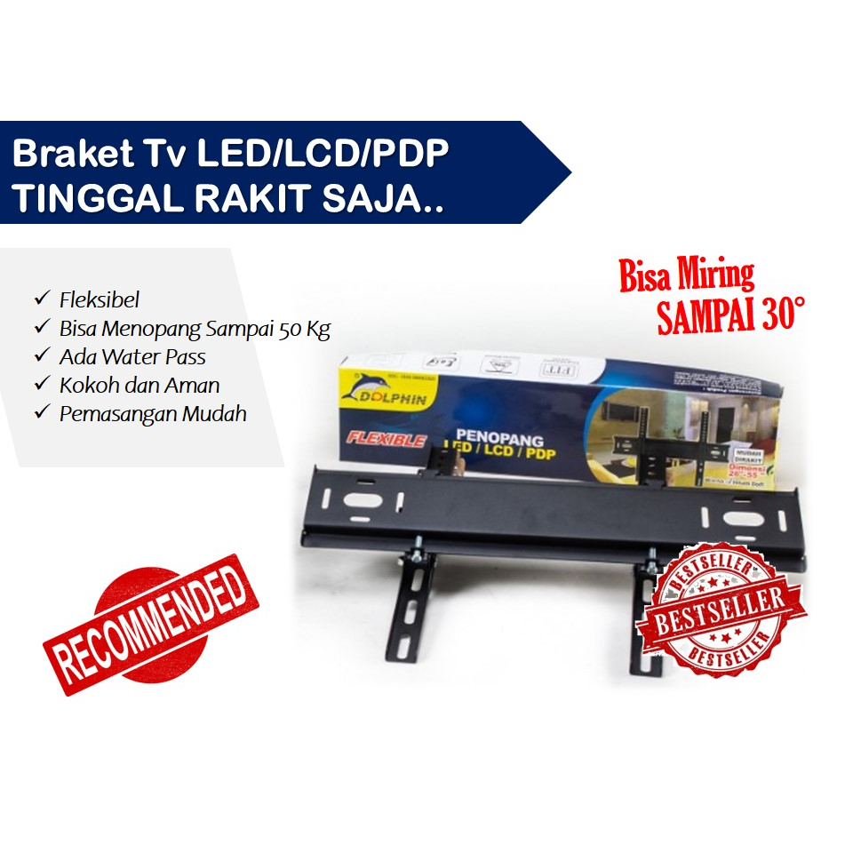 Bracket Tv Yang Nunduk Tempel Dinding Tembok Kuat Bracket Tv Dolphin 55 Inch Terbaik Besar Yang Bagu