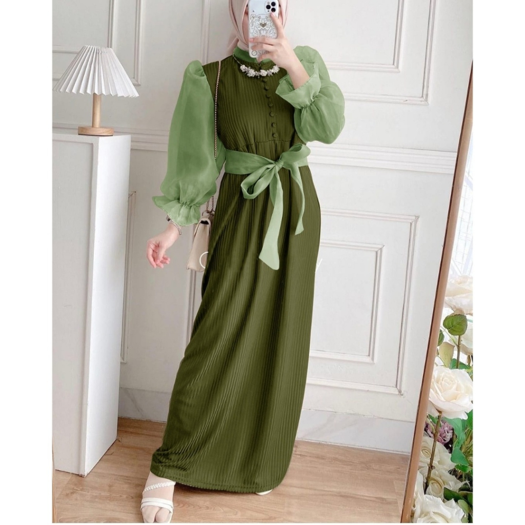 (DI JAMIN REALPICT) PAKAIAN MUSLIM WANITA DRESS GAMIS / GAMIS PESTA MEWAH ELEGAN/GAMIS FASHION MODERN TERBARU/BAJU PESTA WANITA MUSLIM / PAKAIAN WANIT /BAJU WANITA/GAMIS MUSLIMAH/VOVIENITA