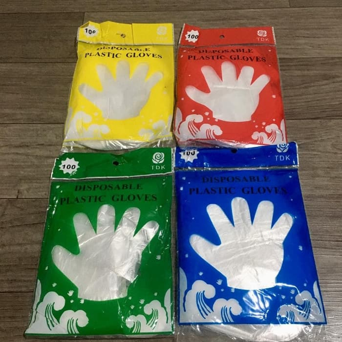 SARUNG TANGAN PLASTIK SEKALI PAKAI ISI 100 / DISPOSABLE GLOVES