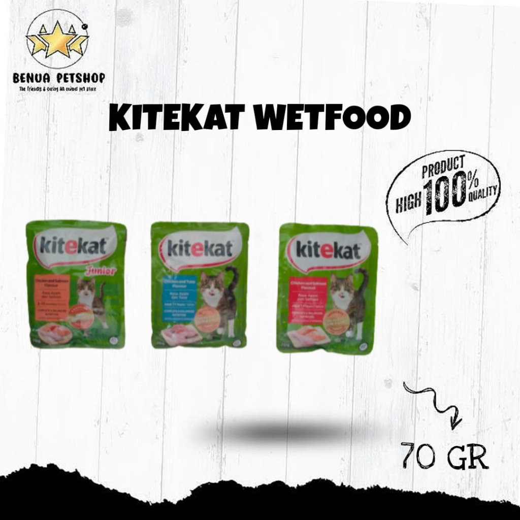 KITEKAT POUCH MAKANAN KUCING BASAH ALL VARIAN - 70 GR