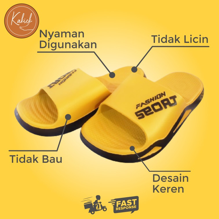 Sendal Selop Pria Jelly Sandal Santai