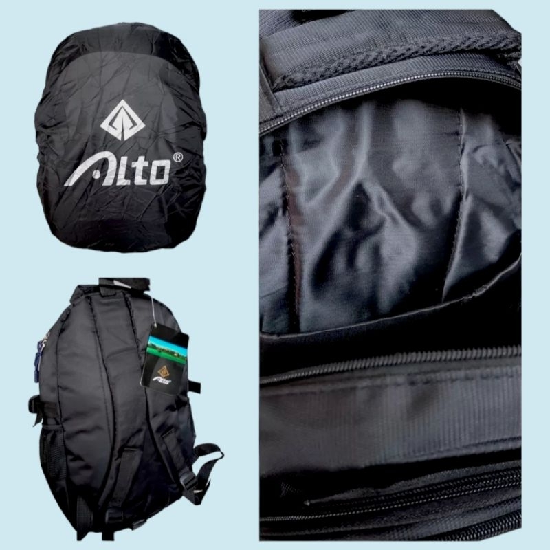 Tas ransel laptop - daypack - backpack Alto original termurah bahan polyester + rain cover