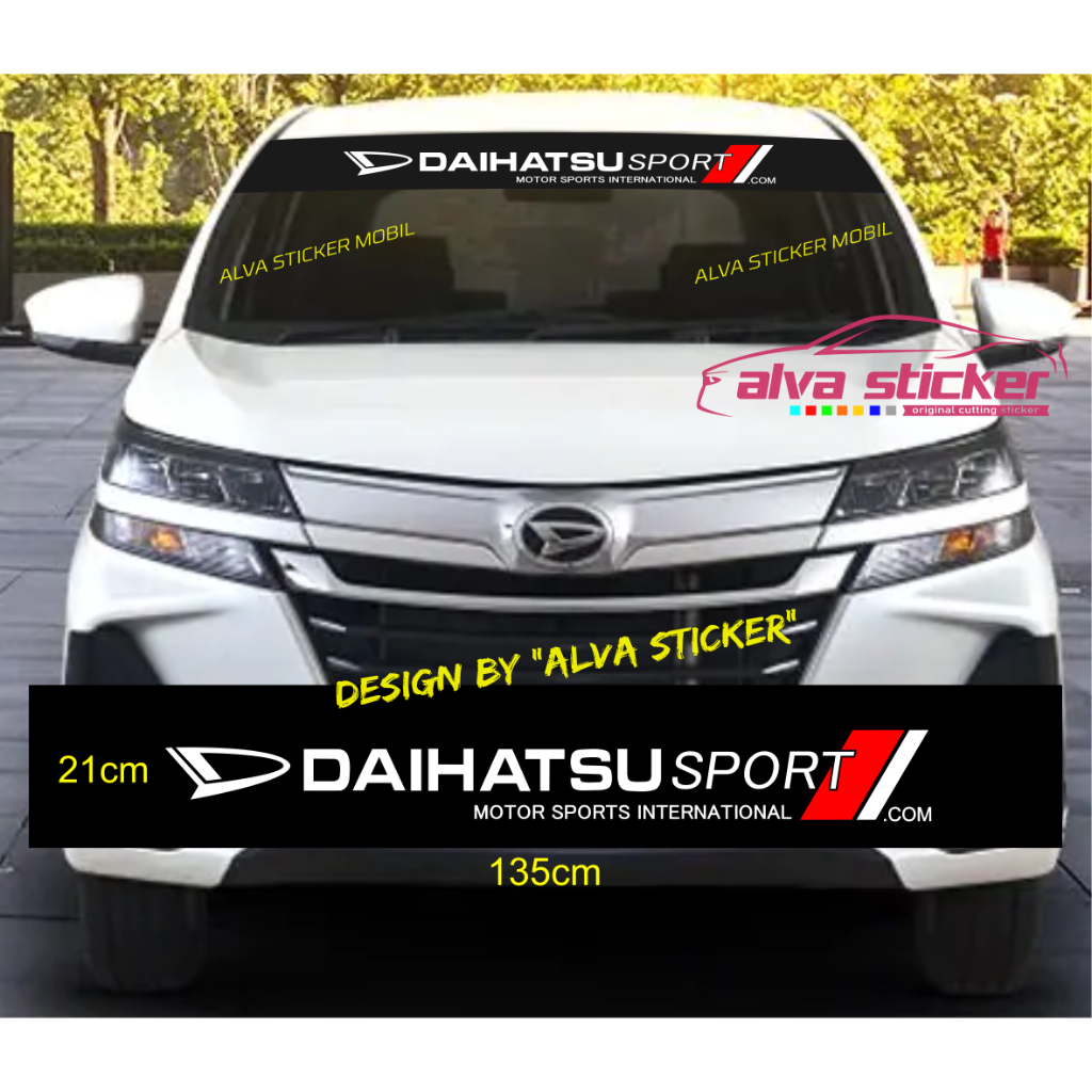 new design sticker windshield mobil daihatsu xenia sigra terios rocky ayla sirion luxio stiker kaca 