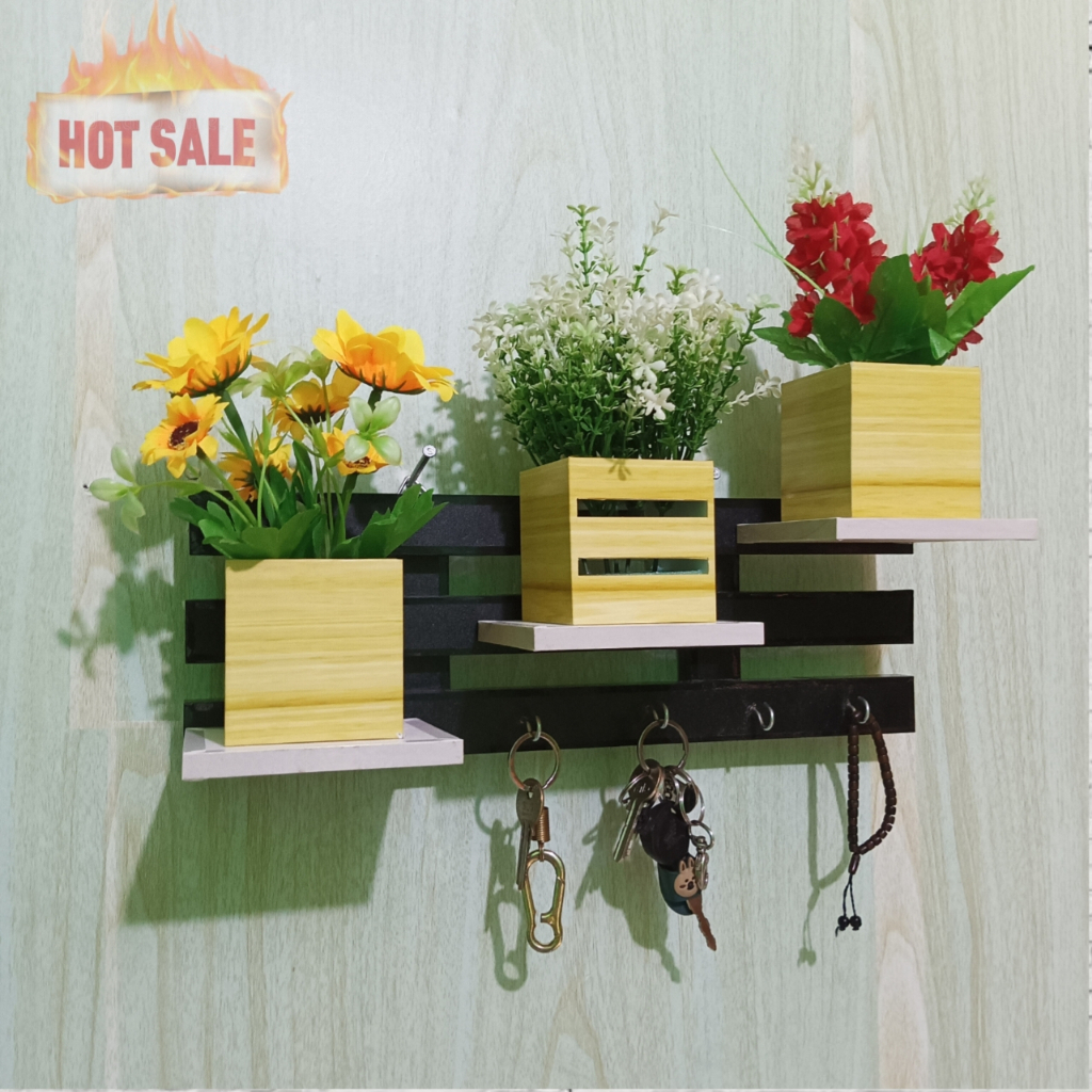 Rak hiasan dinding minimalis murah rak bunga mini hiasan dekorasi rumah - WRDDMNP