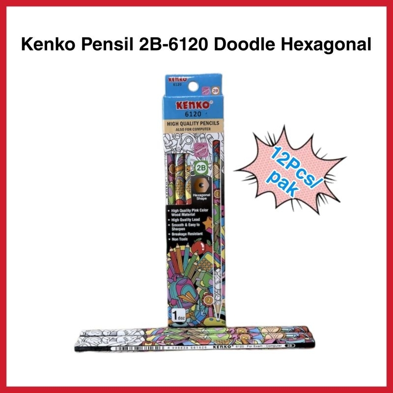 

PENCIL 2B-6120 DOODLE HEXAGONAL / PENSIL 2B / PENSIL TULIS