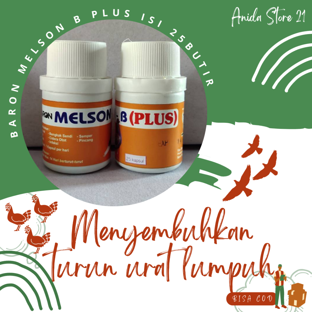 Baron Melson B Plus Menyembuhkan Turun Urat Isi 25 Butir
