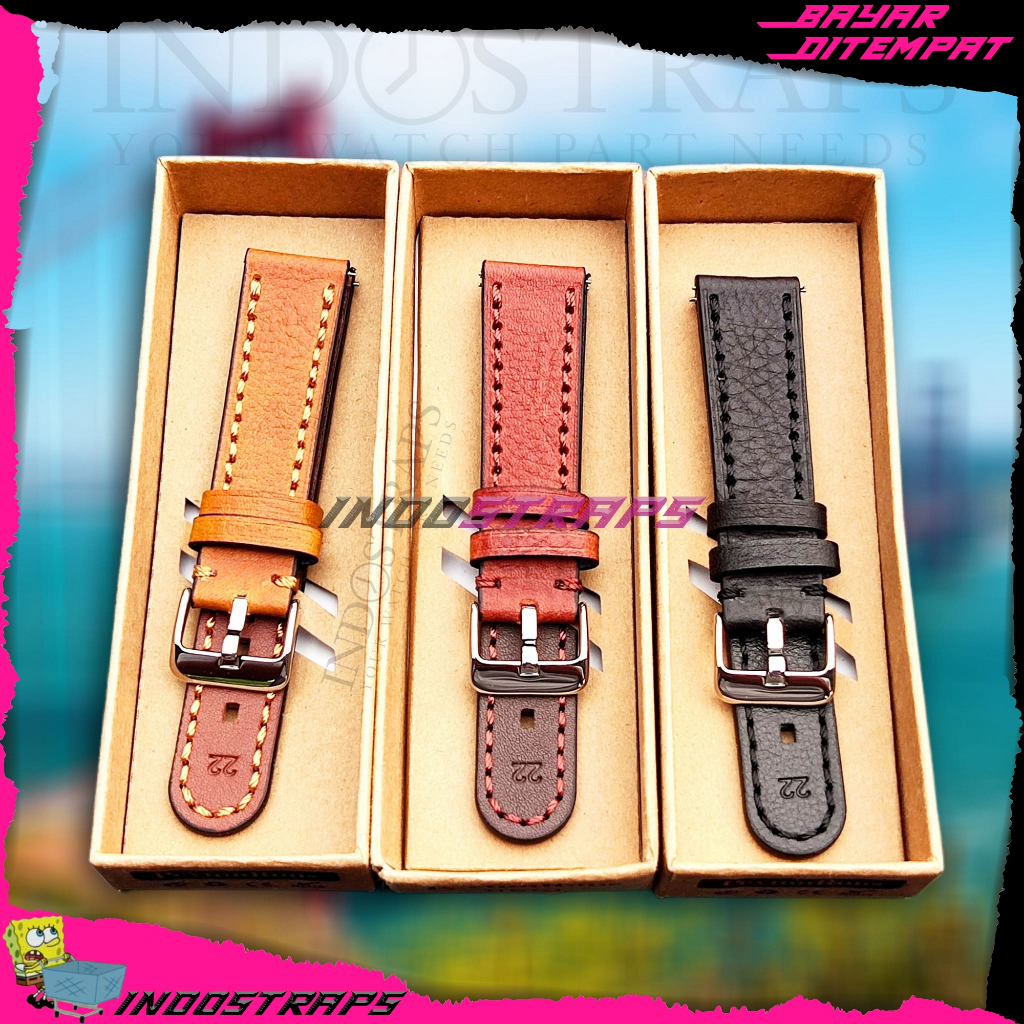 STRAP TALI JAM TANGAN KULIT ANTI ALERGI PEYTONROUS ORIGINAL