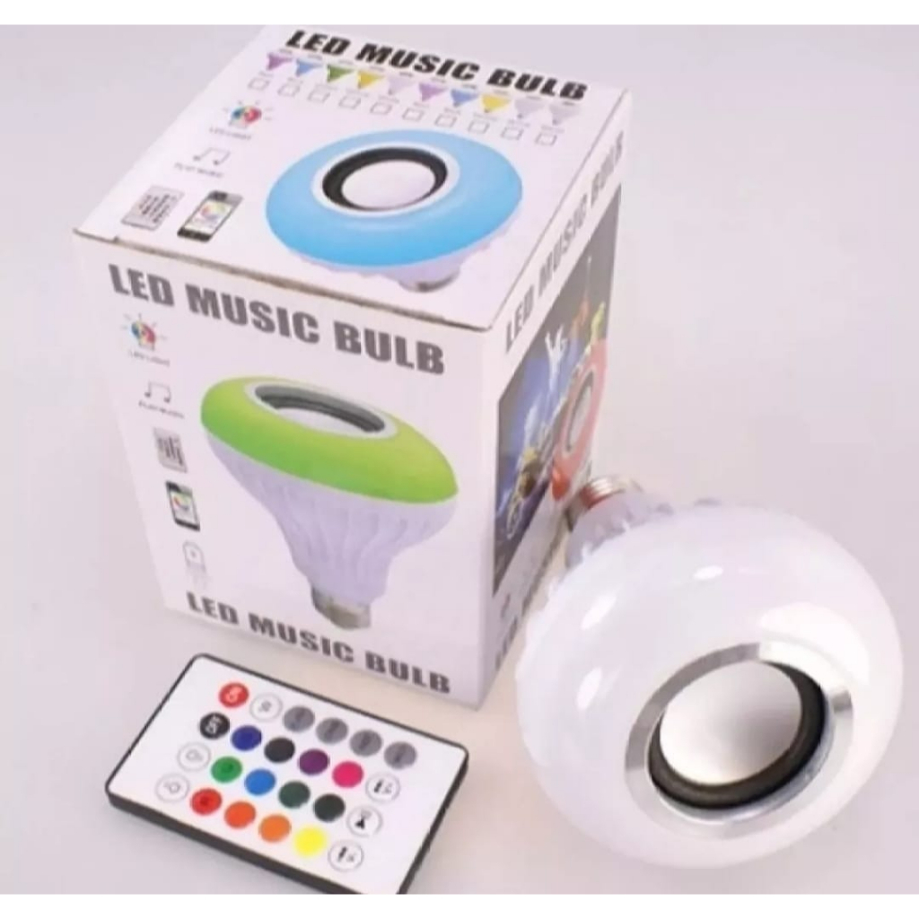 Bohlam Speaker Musik Bluetooth 2 in 1Remote LED RGB E27 12W Dengan Musik Party Warna Warni MP3 Audio Disco / Lampu Speaker LED