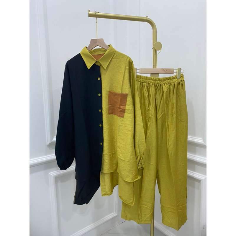 SETCEL LINEN DEBBY SET POLO LINEN JUMBO XXL GROSIR POLOS MURAH MODELLANO