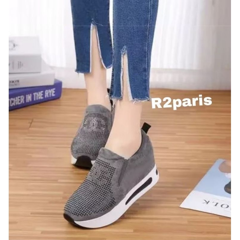 ZPT-Sepatu sneakers wanita glitter OF-75