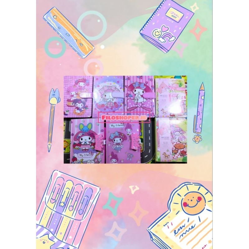 

Diary Magnetic Motif Melody, Bunny/Diary Kunci Motif Melody