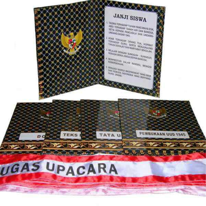 paket map slempang upacara lengkap. isi 5 map 10 slempang. barang ready stok