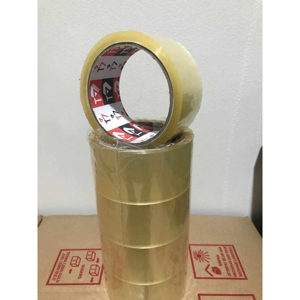 

Lakban Bening Ukuran 45mm x 72 Yard, Merk T7, Ukuran Real