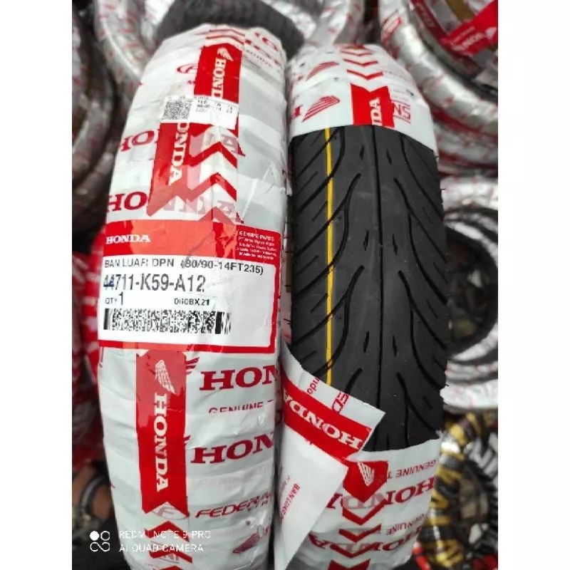 PAKET BAN TUBLES HONDA FEDERAL 80/90 + 90/90-14 UNTUK SEMUA MATIC,BAN BARU,FREE PENTIL, 100% ORIGINAL