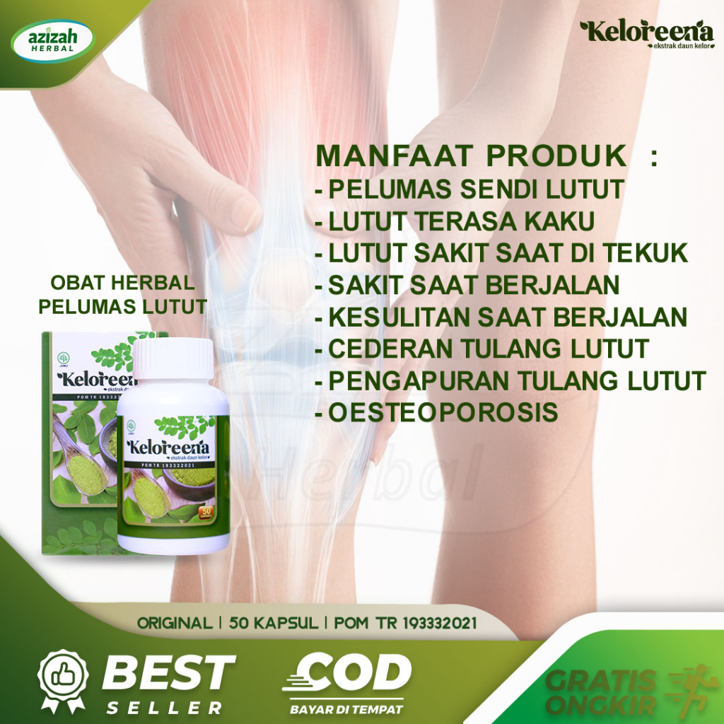 Obat Pelumas Sendi Lutut Kaku Sakit Saat Di Tekuk Nyeri Saat Berjalan
Kesulitan Jalan Akibat Rematik Asam Urat Nyeri Sendi Syaraf Kejepit
Bengkak Herbal Keloreena Ekstrak Daun Kelor Asli