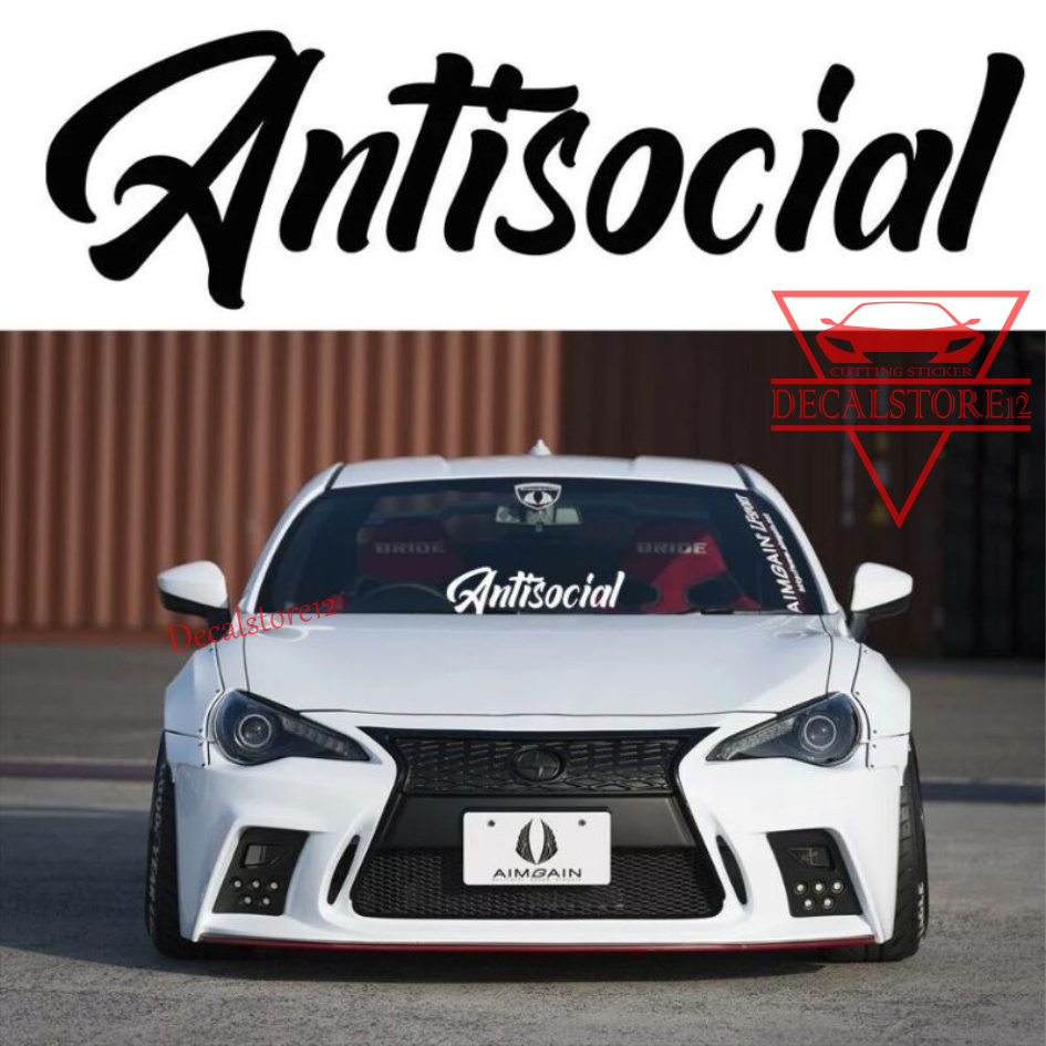 stiker sticker mobil stiker kaca depan belakang mobil antisosial
