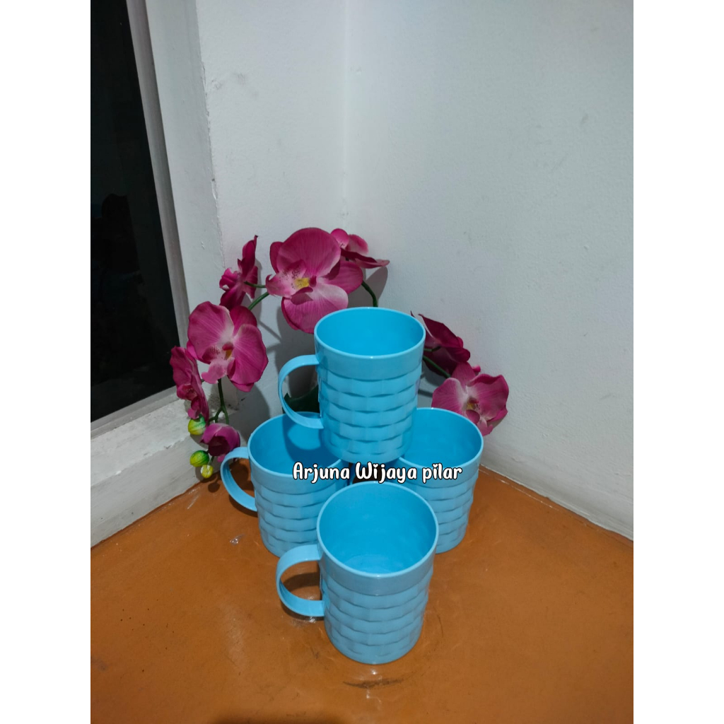 GELAS CANGKIR PLASTIK SUNRISE 1803 tebal murah