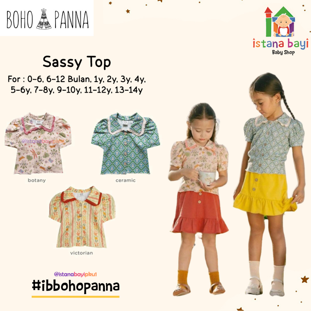 BOHOPANNA - SASSY TOP - Atasan Anak Perempuan