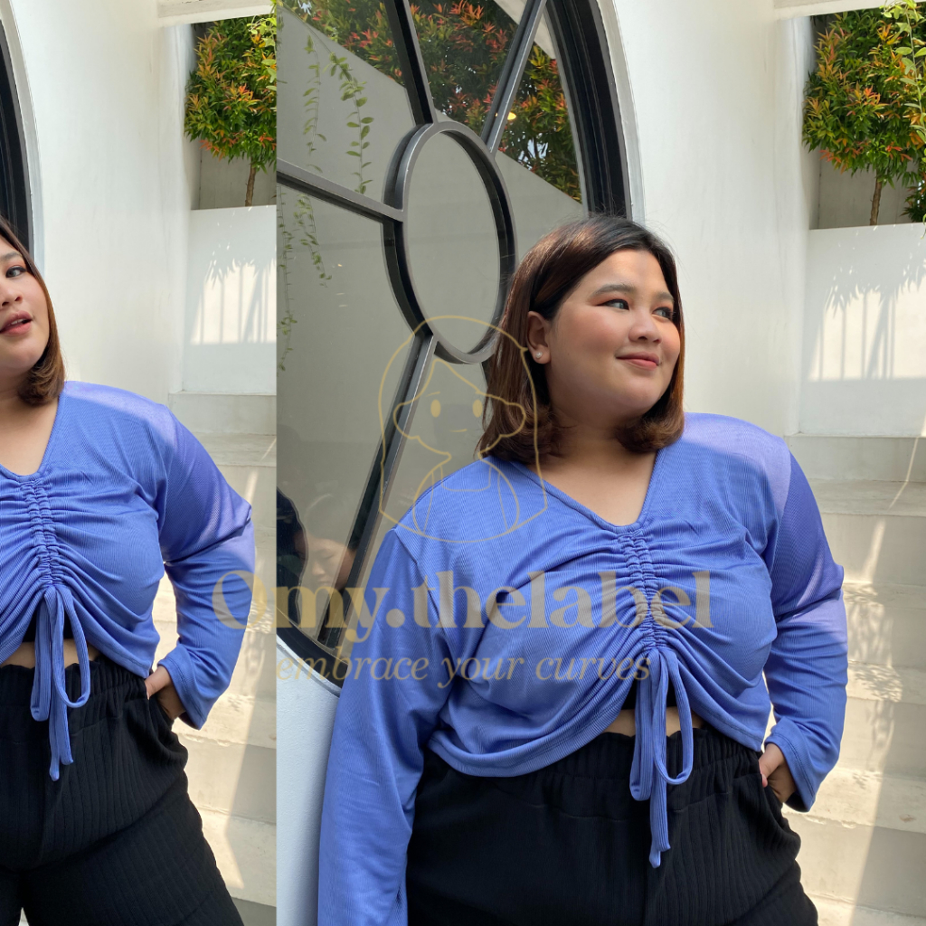 CLARA CROP SHIRT/ BAJU CROP JUMBO/ CROP JUMBO/ BAJU CROP BIG SIZE/ ATASAN CROP JUMBO/ ATASAN CROP BI