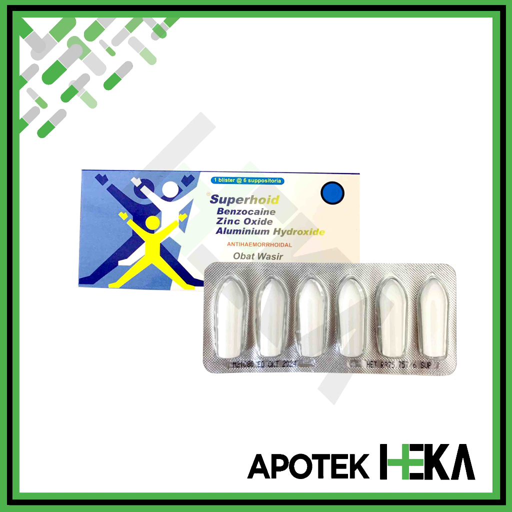 Superhoid Suppositoria Box isi 6 Supp - Obat Wasir (SEMARANG)