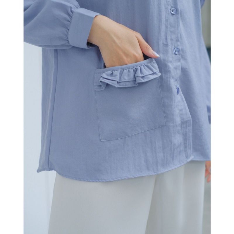 Nada top | kemeja wanita oversize - basic shirt kemeja polos